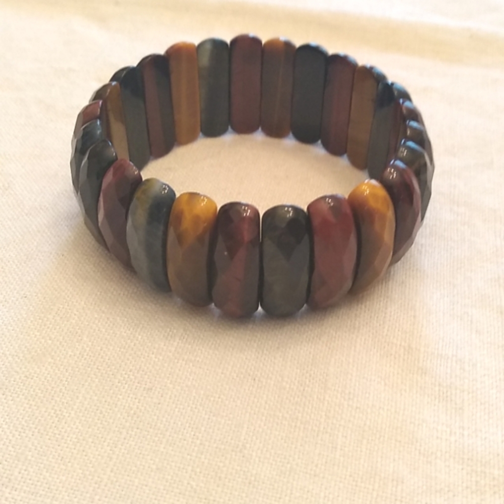 Tiger Eye Faceted Stretch Bracelet